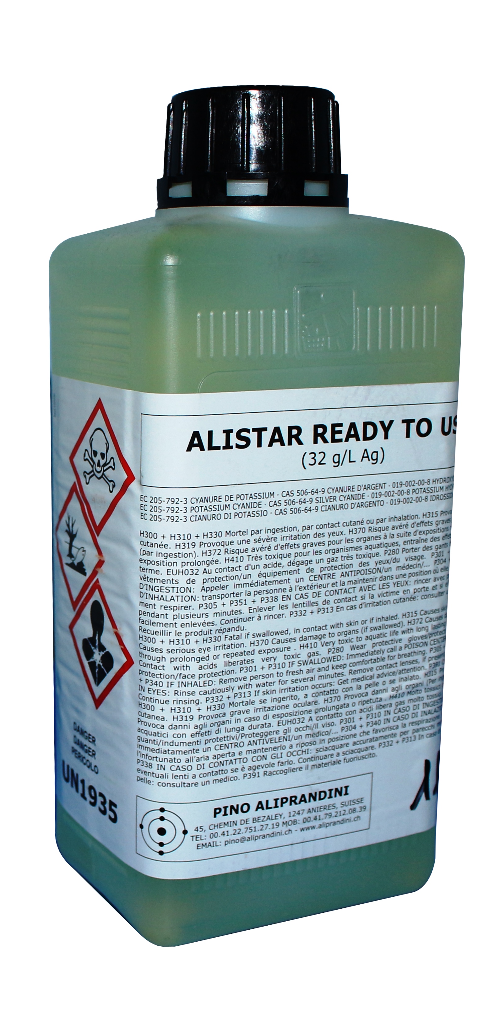 Электролит серебрения ALISTAR (32г/л) (1л) Ag (0194A) (+)